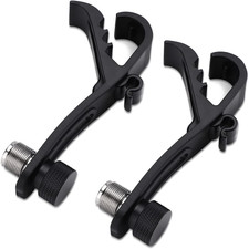 2PCS Drum Microphone Clip, Adjustable Mic Mount Clamp Holder Mic Securing Cli...