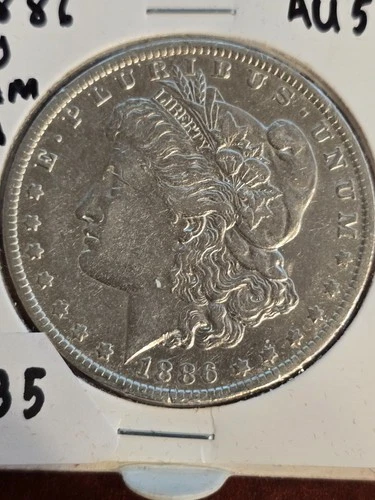 1886 O Morgan silver dollar VAM 9A Almost Uncirculated