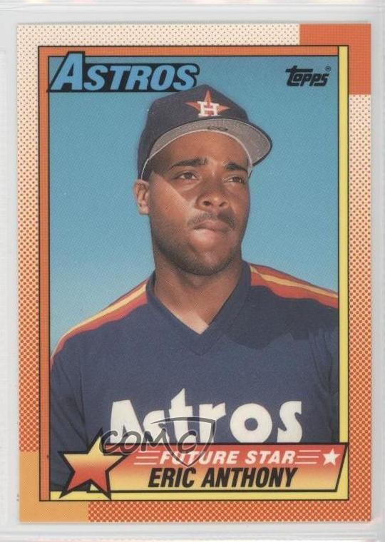 1990 Topps Box Set Collector's Edition (Tiffany) Eric Anthony #608 Rookie RC 0j0