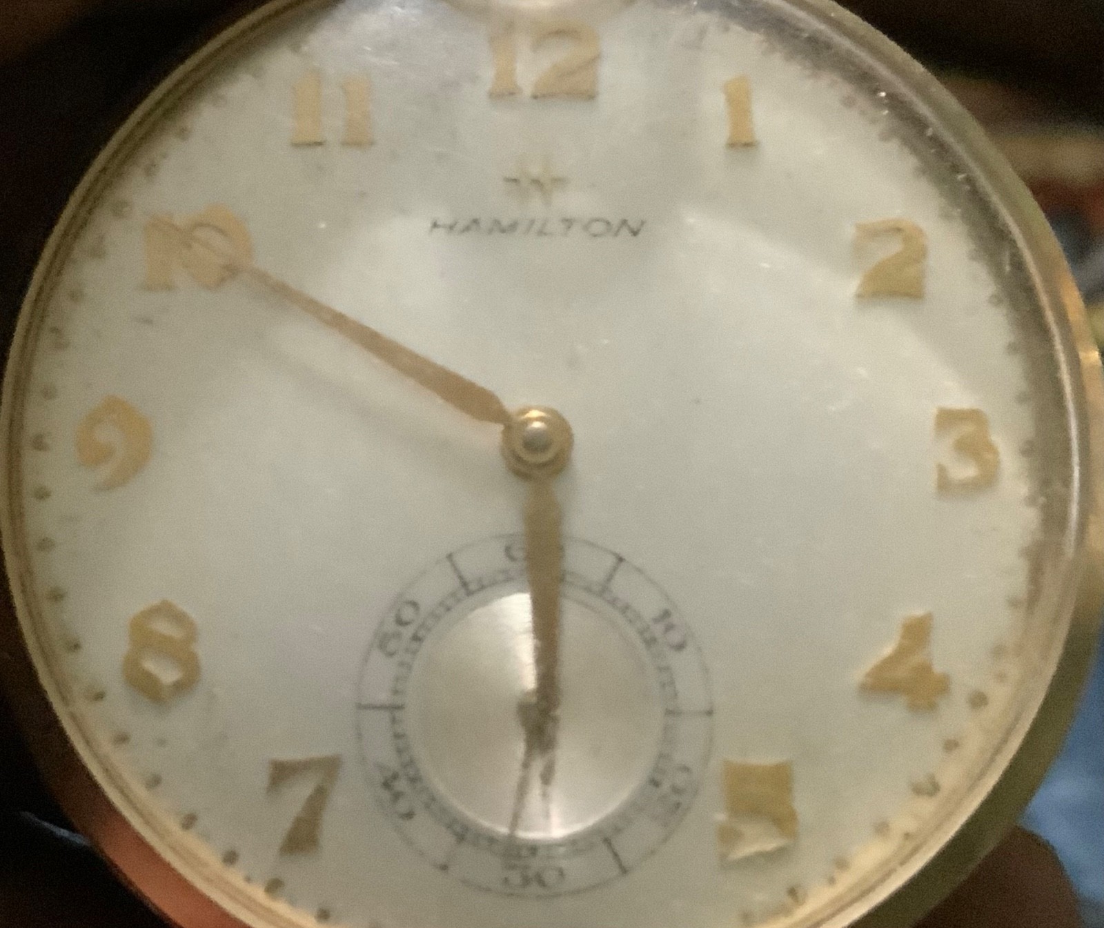 Hamilton Pocket Watch 14 Karat Solid Gold Circa 1960's