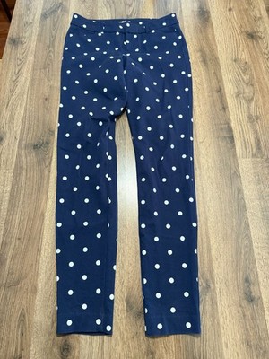 Old Navy Pants Women's Size 2 Blue White Polka Dots Pixie Pants