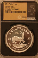 Krugerrand 1 oz Silver Privy Limited to 1,000 NGC PF70 First Day of Issue 2023