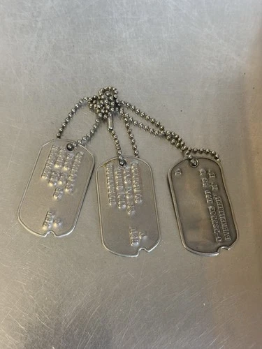WW2 Era USN Notched Dog Tags Navy Naval Military WWII Hovarth John