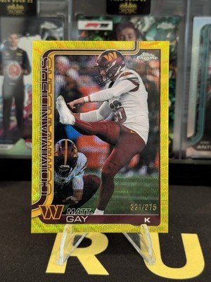 2025 Topps Chrome NFL - Matt Gay #300 Gold Wave Refractor /275 | eBay