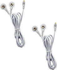 Durable TENS Lead Wires 2.35Mm Shielded Plug TENS to 3.5Mm Snap Electrode Wires
