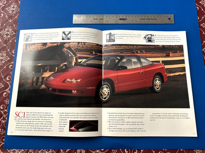ORIGINAL 1995 SATURN SALES BROCHURE And Original Pricing Sheet. EXCELLENT COND.