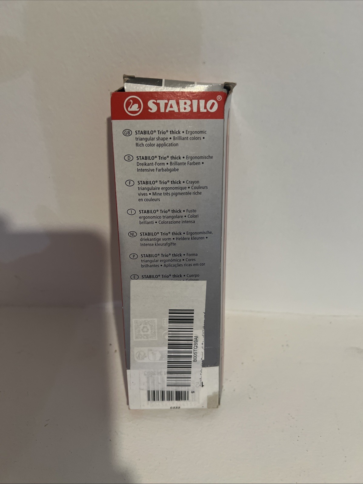 Stabilo Trio Thick Red 12 PCS Pencils for Kids School Supplies NEW Free Ship