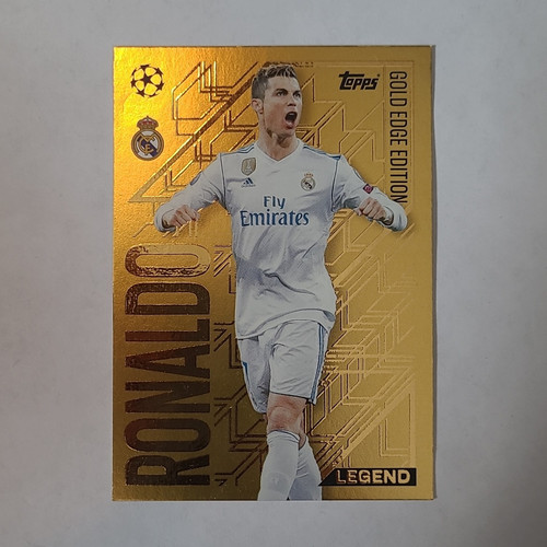 Topps Cristiano Ronaldo Real Madrid Gold Edge Edition GE7 UEFA UCL Card