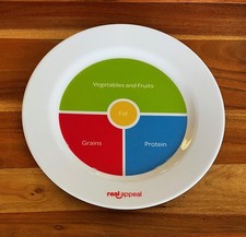 Real Appeal Portion Plate Weight Control Loss Healthy Eating Melamine 10" Dinner