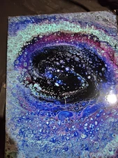 Acrylic Pour Painting On Canvas