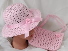 GIRLS TODDLER EASTER HAT DRESSUP TEAPARTY PINK HAT PURSE NEW QUICK SHIPPING
