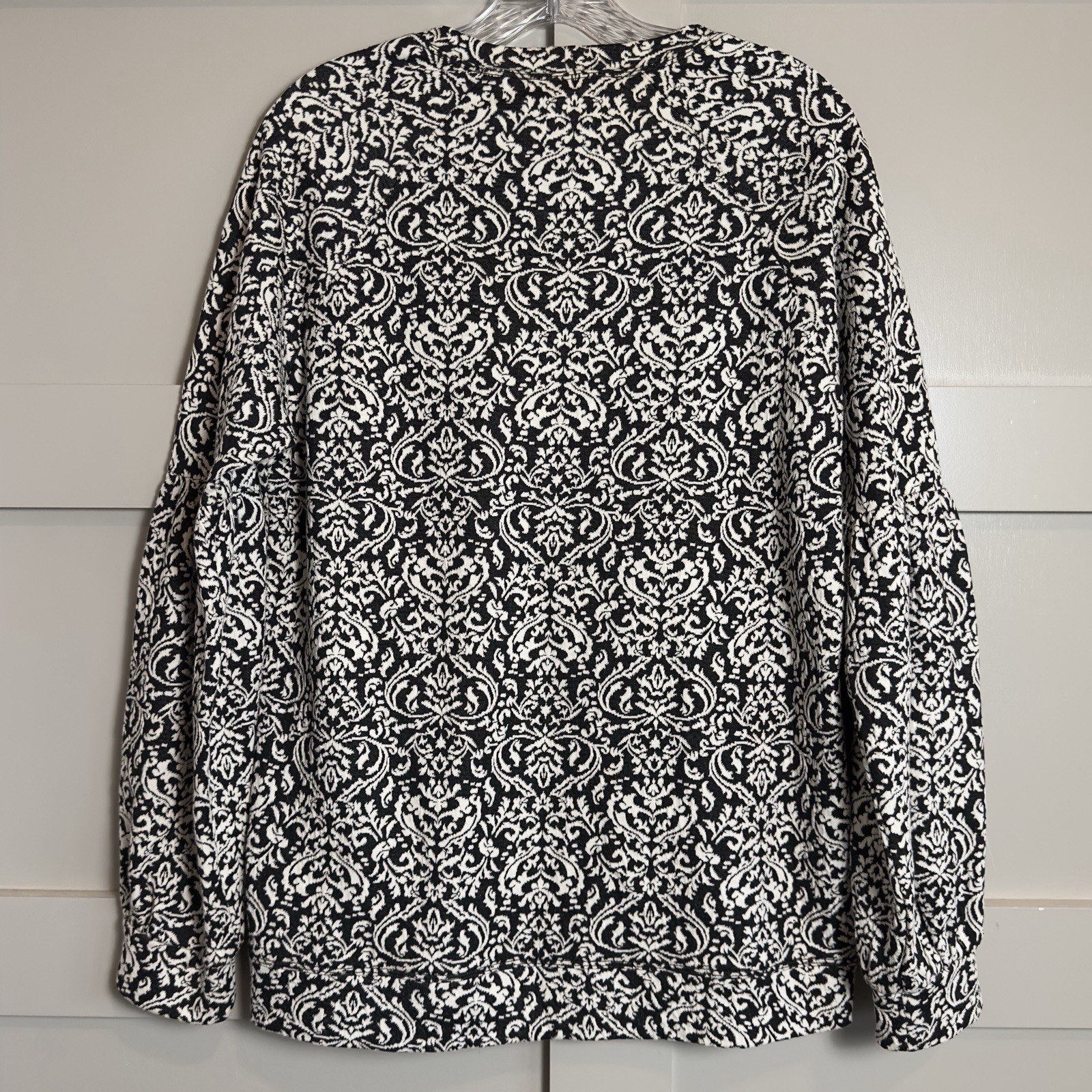 BCBGeneration Long Sleeve Damask Pattern Top Blou… - image 7