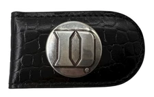 Duke Blue Devils Genuine Leather Money Clip-Black-by Enmon-New in Tin