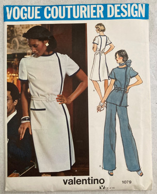 Vogue Couturier Design Pattern 1079 Valentino Dress, Tunic & Pants Sz 12 UC FF