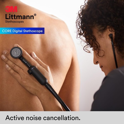 3M™ Littmann® CORE Digital Stethoscope, Black Chestpiece, Tube, Stem - Picture 4 of 8