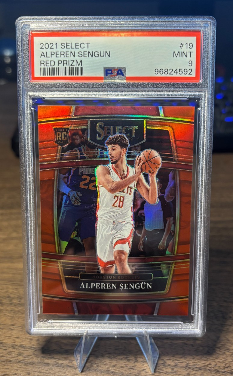 2021-22 Panini Select Alperen Sengun RC #19 Concourse Red Prizm /199 PSA 9