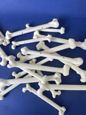 5 packs of 18 pcs Mini Plastic Bone Halloween Decor, 90 pcs total