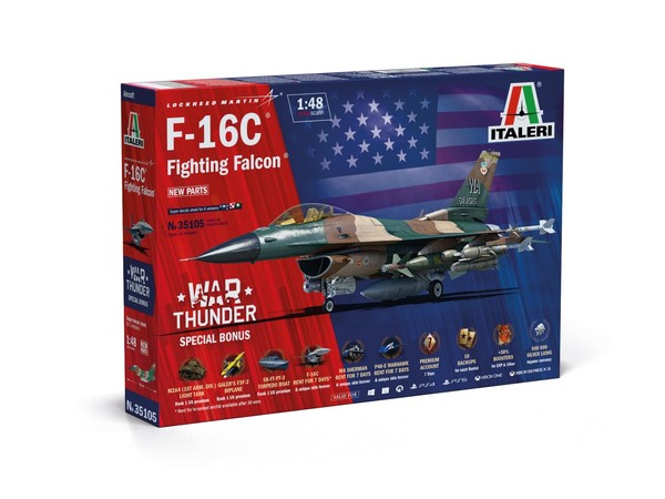 F-16C Fighting Falcon - War Thunder 1:48 Plastikmodellbausatz Italeri-image