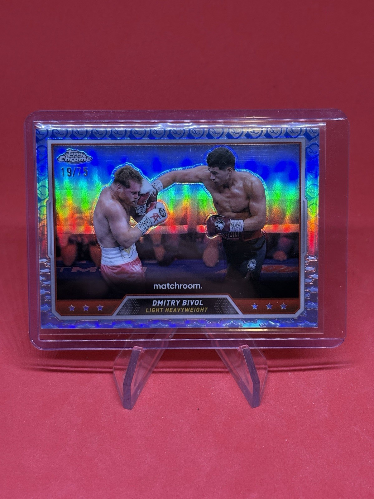 2024 Topps Chrome Boxing 43 Dmitry Bivol Glove Refractor SP /75