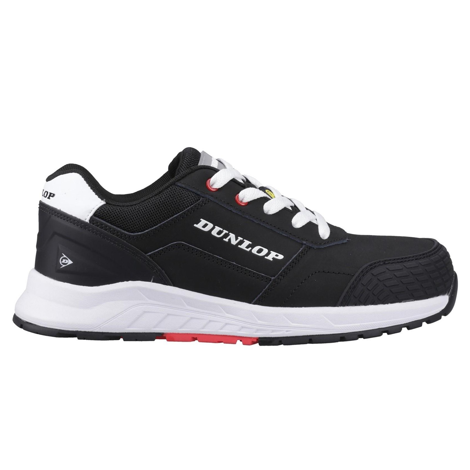 Dunlop Storm Mens Safety Trainers Suede Leather Certified Work Shoes Black