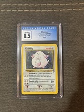 Pokemon 2000 Base Set 2 Unlimited Chansey Holo Rare Card 3/130 CGC 8.5
