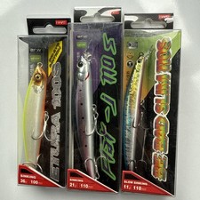 3x HART Fishing Lures ETURA 100S BE BAD SLIM Flat-J 110S Artificial Big Eye NEW!