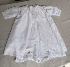 ANTIQUE EDWARDIAN Silk BABY CAPE COAT Christening Gown SLIP Hat BEAUTIFUL