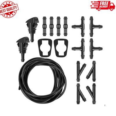 #ad #ad Windshield Washer Hose Kit 5m Washer Fluid Hose12 Pcs Hose Connectors2 Fan No $11.76