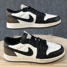Nike Air Jordan 1 Low Basketball Shoes Youth 6.5 Sneaker Leather White CZ0858-02