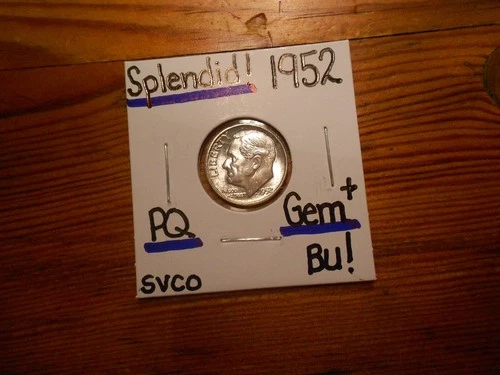 1952 Roosevelt Dime Gem BU+ SPLENDID!!! PQ!!!! SWEEEEEEEET!!!!!!