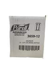PURELL 3659 Hand Sanitizer Refreshing Gel, 12 Oz Bottle With Pump (12 Pack)