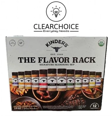 Kinder’s The Flavor Rack Signature Seasoning Set, Contains 12 Bottles, Christmas