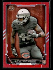 2015 Bowman #65 Levi Norwood Rookies Red Rookie #/199 Card Chicago Bears. rookie card picture