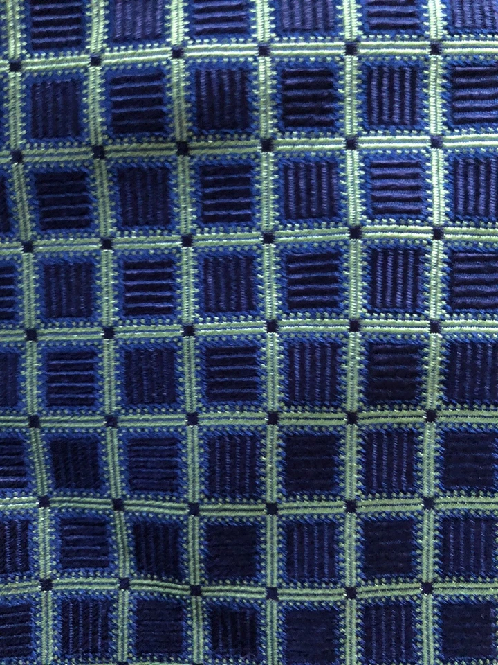 "Corbata de seda texturizada azul verde rosa de Londres 3,5"" X 58""" Foto 2 de 3