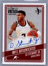 2021-22 Onyx Vintage #VAST DJ Stewart Jr. Blue Signatures