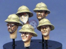 Resicast 1/35 British BEF w/Wolseley Pattern Pith Helmets WWII (5 heads) 355649