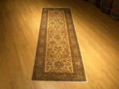 3 x 10 Hand Knotted High Quality Afghan Sultanabad Runner _Veggie Dyes Fine Wool