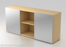 Sideboard 160 cm breit Aktenschrank Schiebetürenschrank Büroschrank Schiebetüren