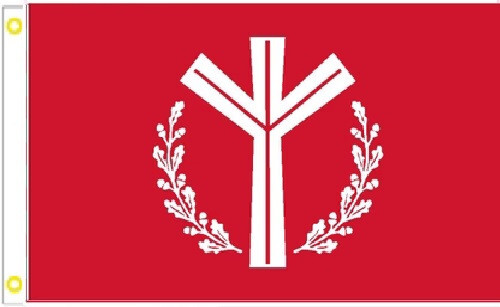 3X5 Europäische Rune Flagge Fahne 100D W / Ösen - Bild 1 von 3