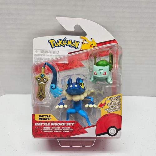 Pokemon HONEDGE FROGADIER BULBASAUR - 3 Figure Battle Pack Nintendo - NEW RARE - Picture 1 of 4