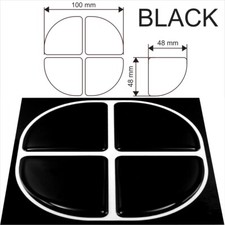Black Sticker Domed Car Door Angle Corner Bumper Protector Guard Anti Collision