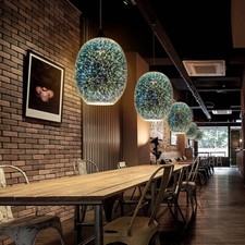 3D Bunt Glas Deckenleuchte Pendelleuchte Feuerwerk LED Hängelampe Beleuchtung