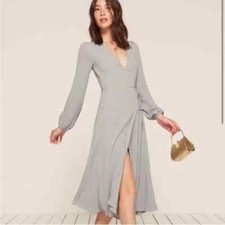 Reformation Nicole wrap dress long sleeve size XS