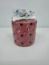 Original Frosted Pillar Candle Hearth & Home & Lumi-Light NWOB Raspberry Vintage