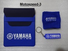 porta documenti yamaha  + polsino yamaha    nero   + portachiavi  gomma  blu