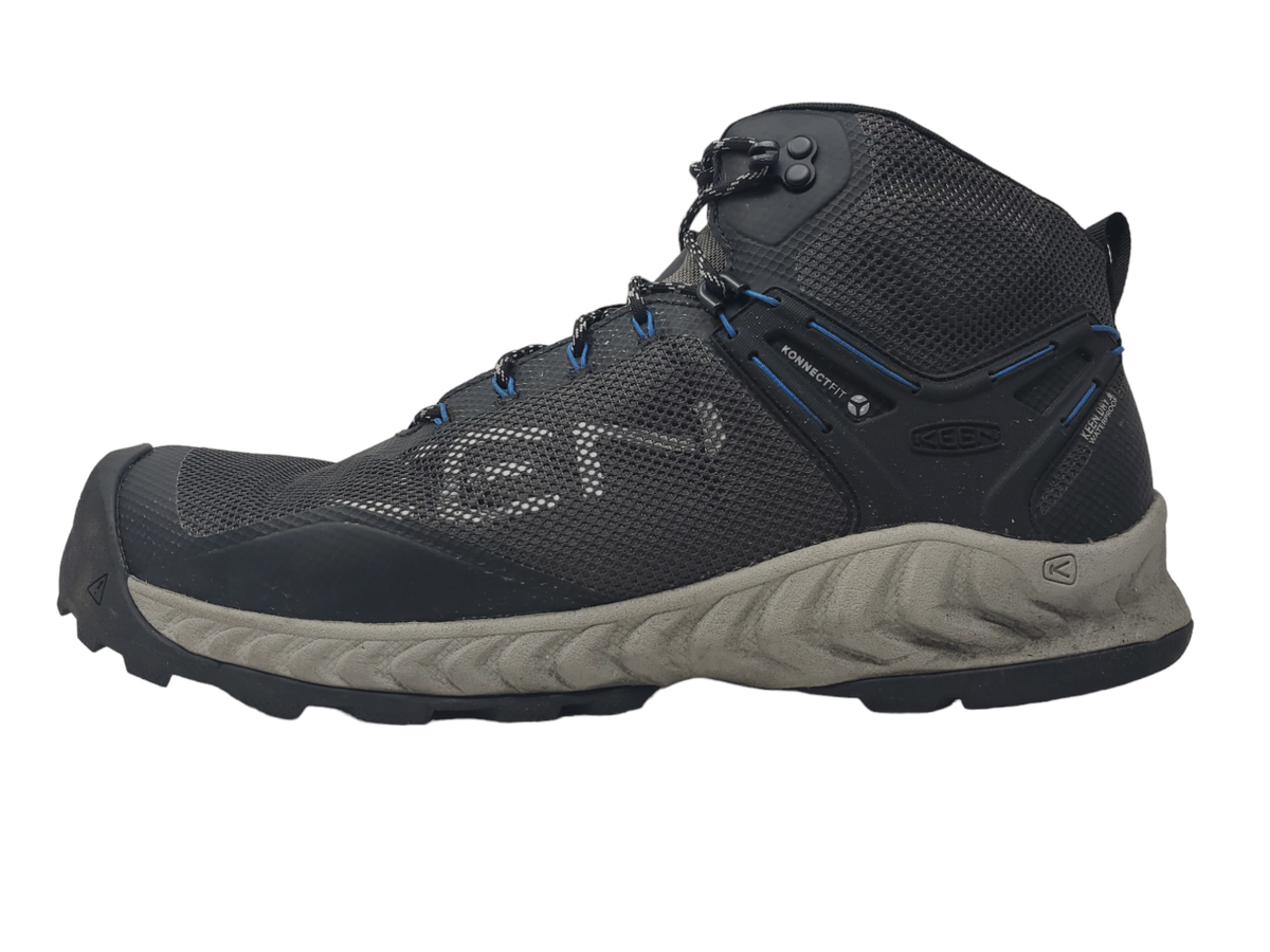 KEEN Men's NXIS EVO Mid Waterproof Hiking Boot, Magnet/Bright - Main Image