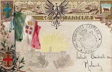 11067-CARTOLINA MILITARE, 46° REGG. FANTERIA, BRIGANTAGGIO-BORGOFORTE-ROMA, 1904