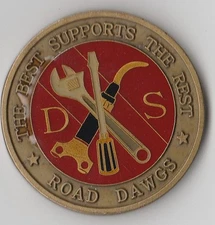 2 ID The Best Supports The Rest Road Dawgs MOS   Challenge Coin 1.75 " DIA 
