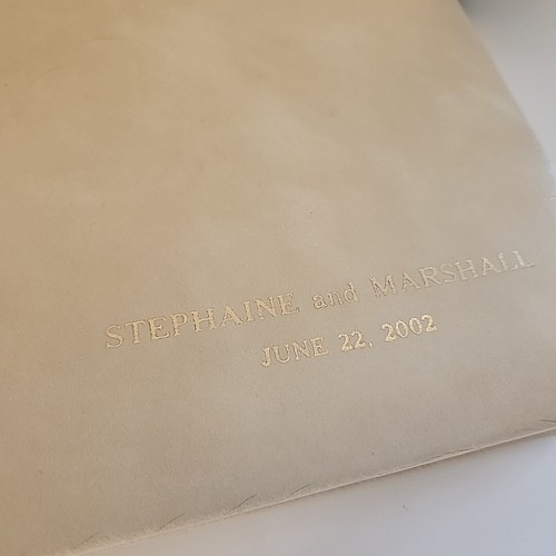 Art Leather Photo Album Wedding White Personalised With Original Receipts - Picture 3 of 24