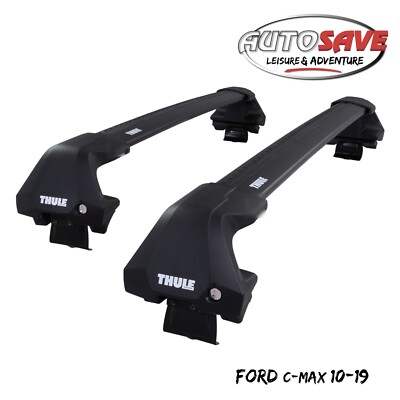THULE - WingBar Edge Black Aluminium Roof Bars to fit Ford C-Max (2010-19) PAIR